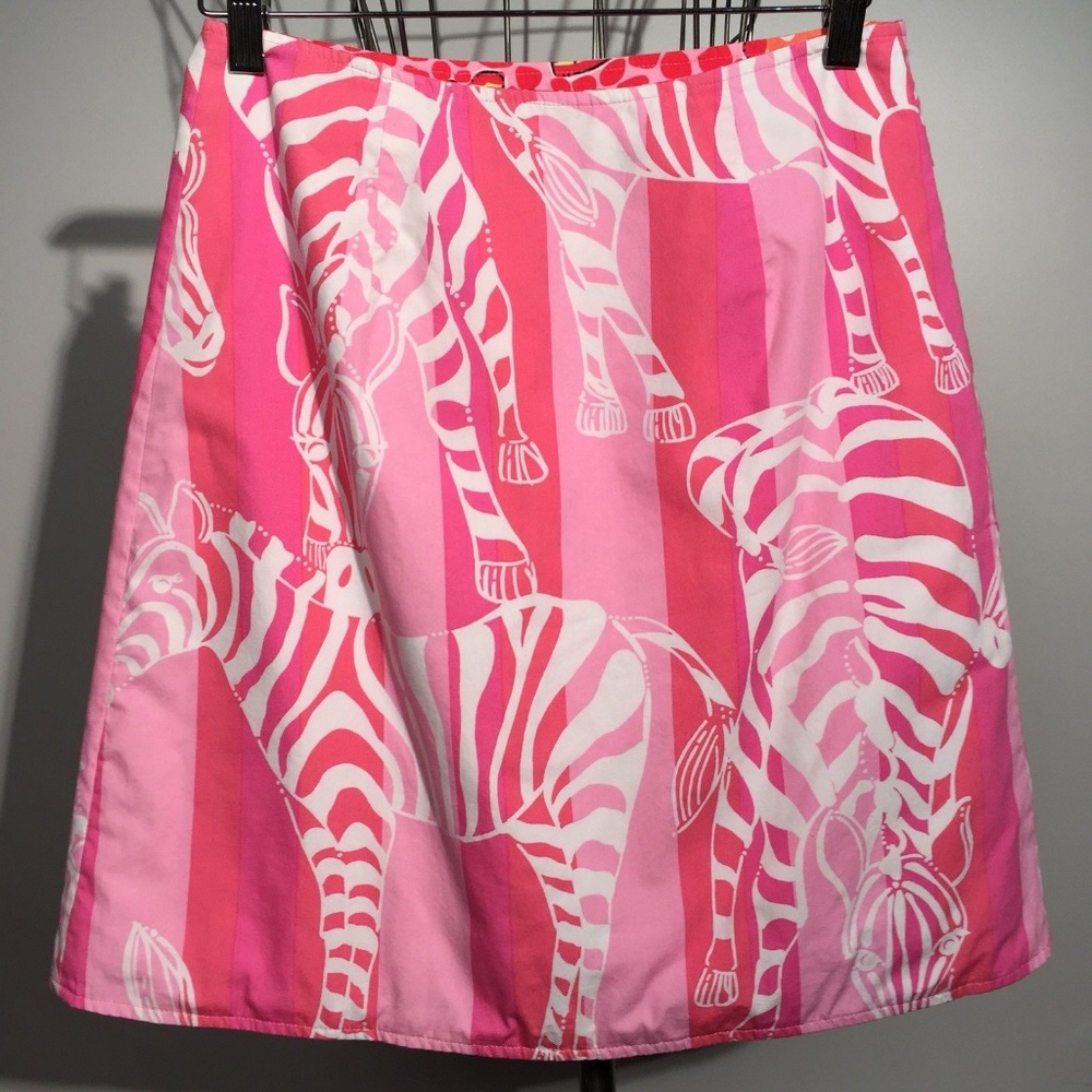 LILLY PULITZER Zebra/Butterfly Reversible Skirt - Picture 4 of 8